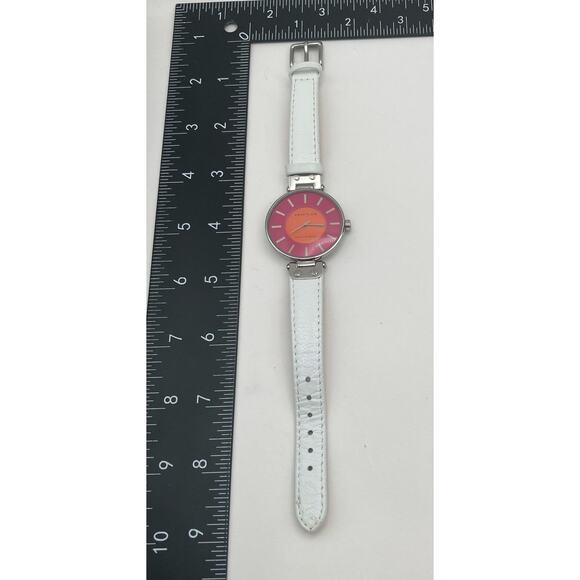 Anne Klein Sherbet Colored Women's Watch 34mm WR 100 Feet - New Battery Leather - Picture 7 of 7